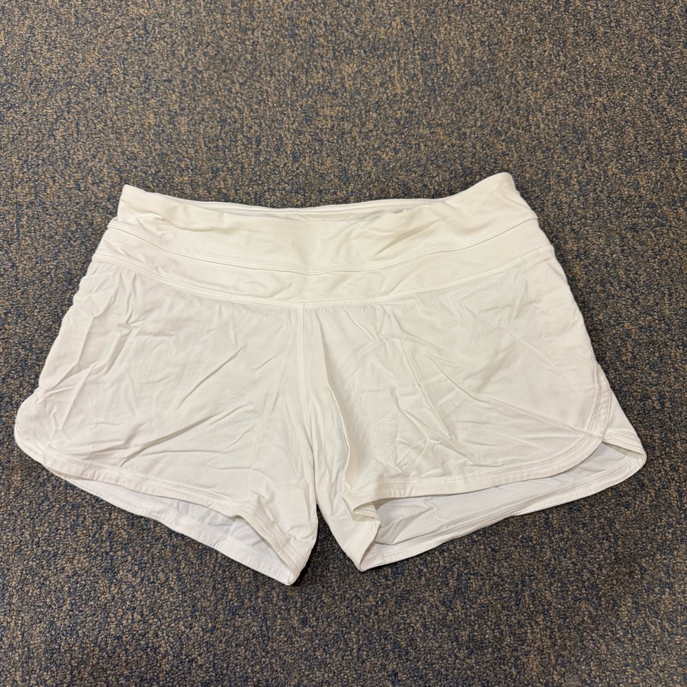 White Lululemon Athletic Shorts